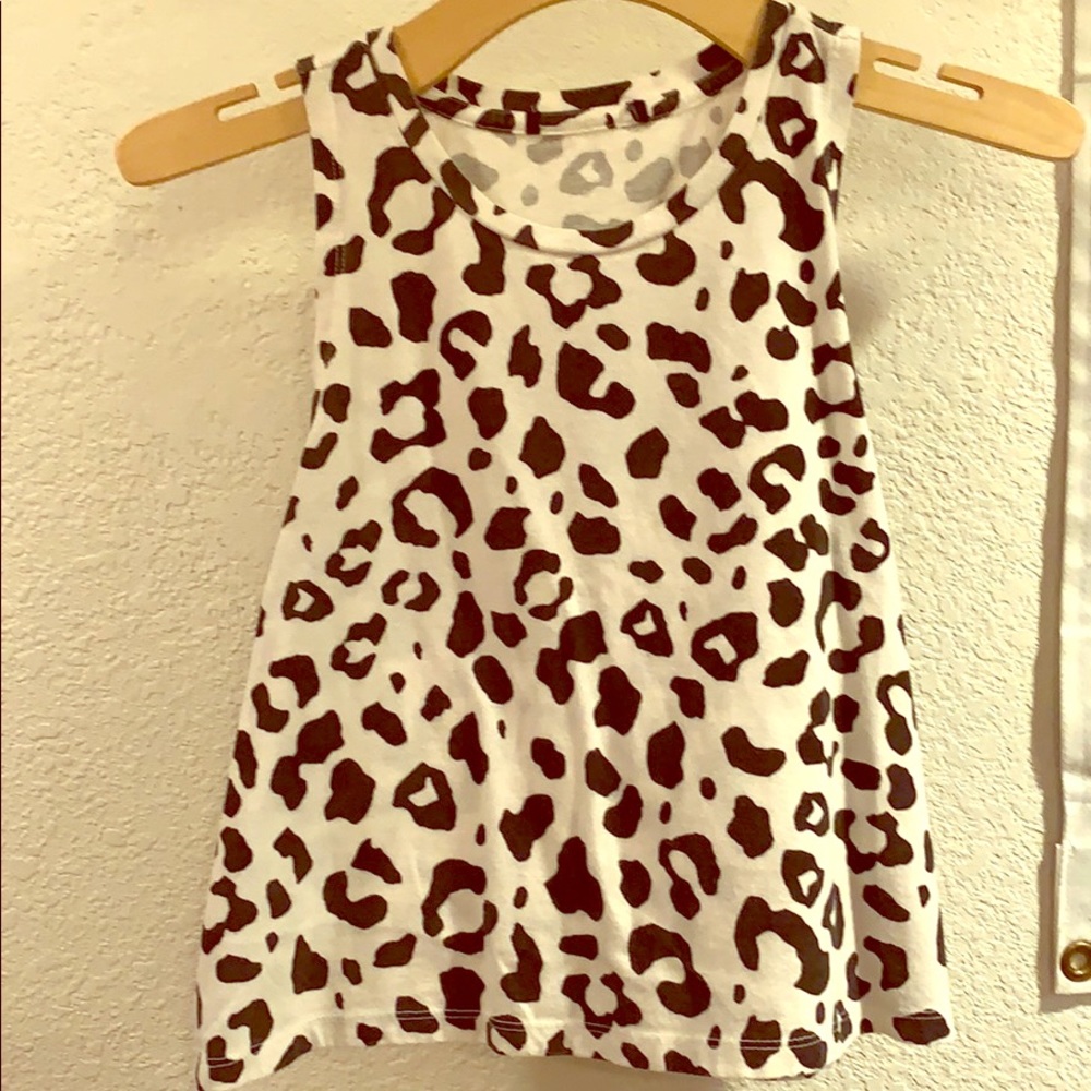 Dalmatian/cheetah print crop top